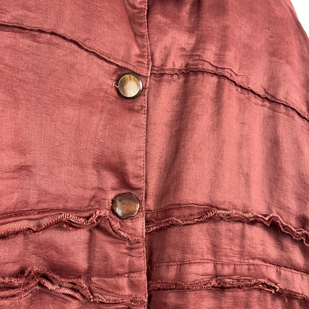 Krista Larson Lagenlook Tiered Heavy Jacket One Size - Picture 9 of 12